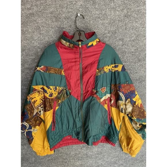Vintage River Edge Jacket RE Sport Windbreaker Full Zip Sz L Celestial Nautical - Picture 1 of 7